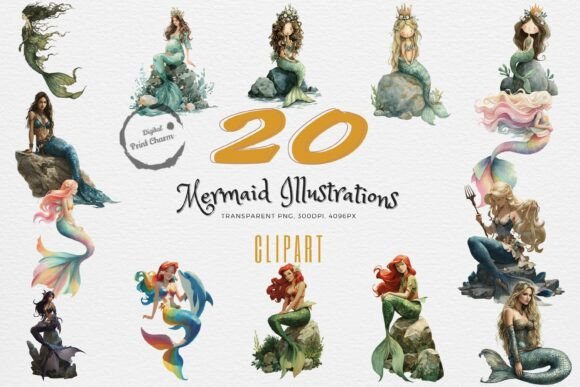 Download Enchanting Mermaid Magic Clipart - Premium Resources
