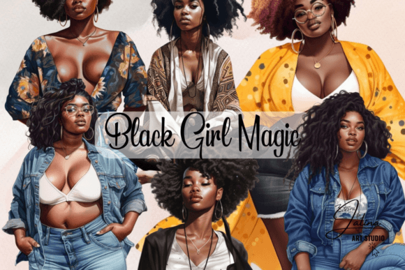 Download Black Girl Magic Clipart Bundle - Premium Resources