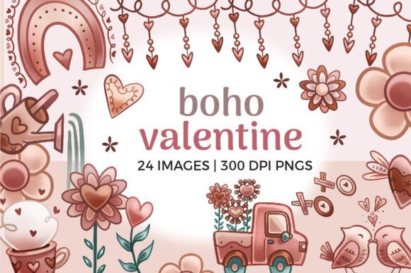 Download Boho Valentine Clipart - Boho valentine clipart Collection