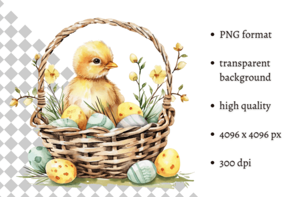 Download Cute Watercolor Easter Chicken Clipart - Watercolor easter Collection