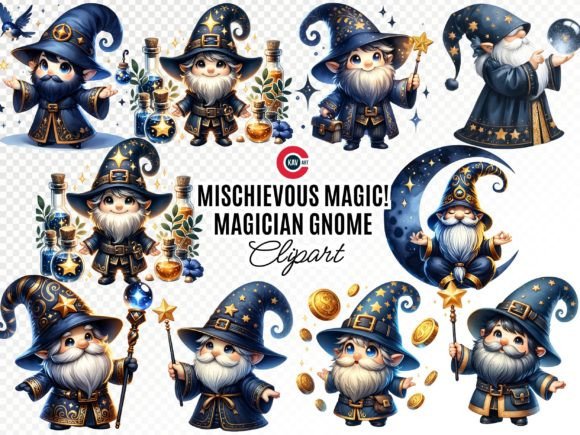 Download Magician Gnome Fun with Magic Clipart - Premium Resources