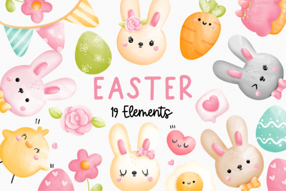 Download Watercolor Easter Bunny Clipart - Watercolor easter Collection