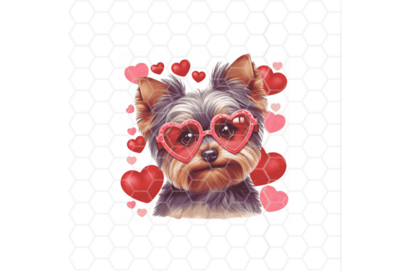 Download Valentine Yorkie Dog Graphic Design - Dog graphic Collection