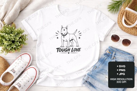 Download Bull Terrier Dog Graphic Tee SVG Design - Dog graphic Collection