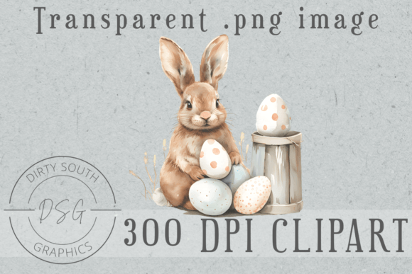 Download Watercolor Easter Bunny &amp; Eggs - Watercolor easter Collection