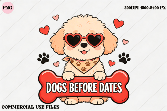 Download Cute Dog Graphic with Heart Sunglasses - Dog graphic Collection